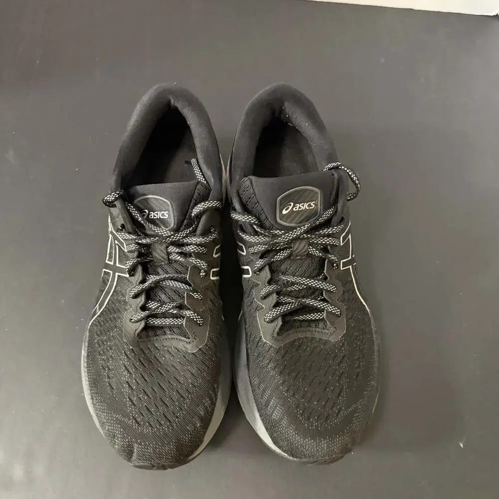 Asics GelKayano 27 Womens Running Shoes Black Silver Athletic Sneakers Size 10.5